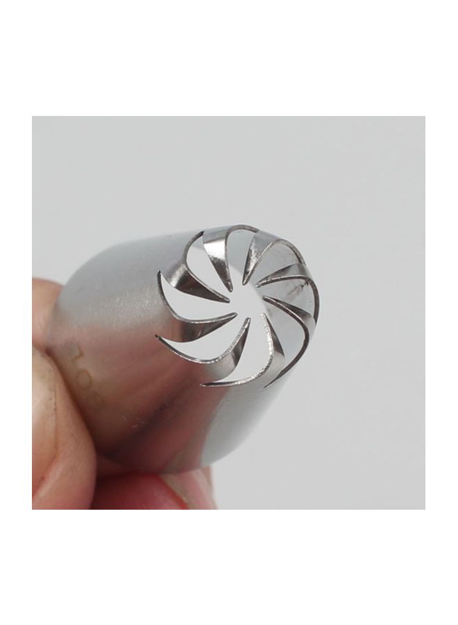 Stainless Steel Flower Shaped Cake Nozzle Silver 3x2.1centimeter - Image 2